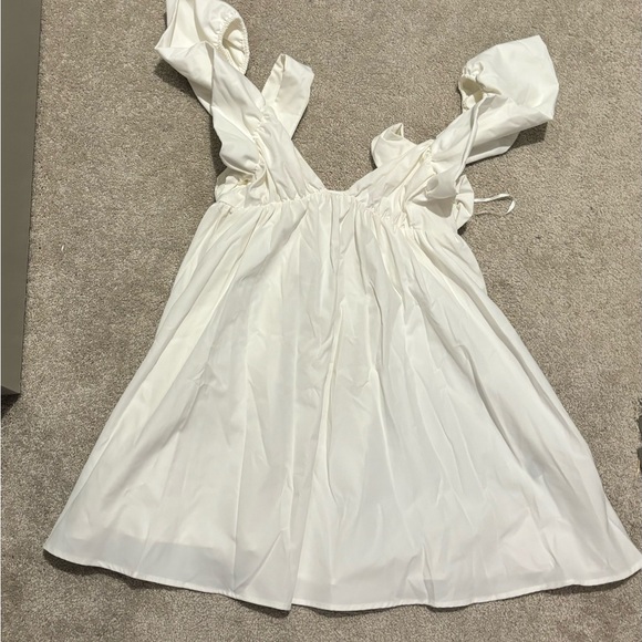 Amazon White Ruffle Mini Dress - Picture 2 of 3